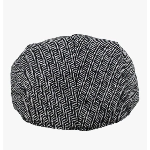 Men's Newsboy Ivy Hat Wool Blend Tweed Large/X-Large Grey Classic Herringbone - Picture 6 of 9